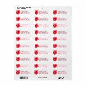 Red Poppy Elegant Return Address Label (Full Sheet)