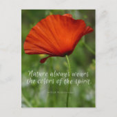 Red Poppy Emerson Quote Briefkaart (Voorkant)