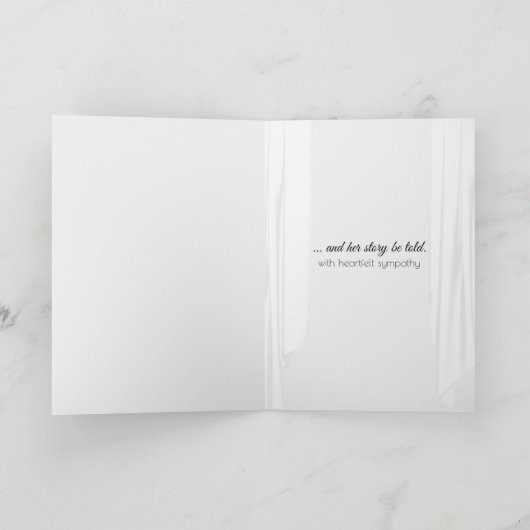 Red Poppy en Dahlia Field in Sympathy Window Kaart (Binnen)