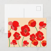Red Poppy Field Briefkaart (Voorkant / Achterkant)
