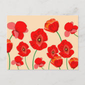 Red Poppy Field Briefkaart (Voorkant)