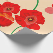 Red Poppy Field Cadeaupapier (Hoek)