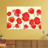 Red Poppy Field Canvas Afdruk (Insitu (Woonkamer))