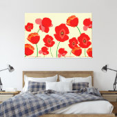 Red Poppy Field Canvas Afdruk (Insitu (Slaapkamer))