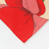 Red Poppy Field Fleece Deken (Hoek)