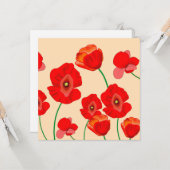 Red Poppy Field Kaart (Voorkant / Achterkant in situ)