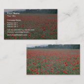 Red Poppy field, Kent, Engeland bloemen Visitekaartje (Voorkant / Achterkant)