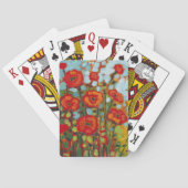 Red Poppy Field-speelkaarten Speelkaarten (Achterkant)