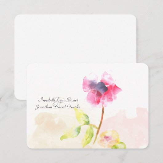 Red Poppy Flat Hartelijk dank Bedankkaart (Voorkant / Achterkant)