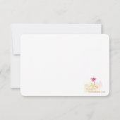 Red Poppy Flat Hartelijk dank Bedankkaart (Achterkant)