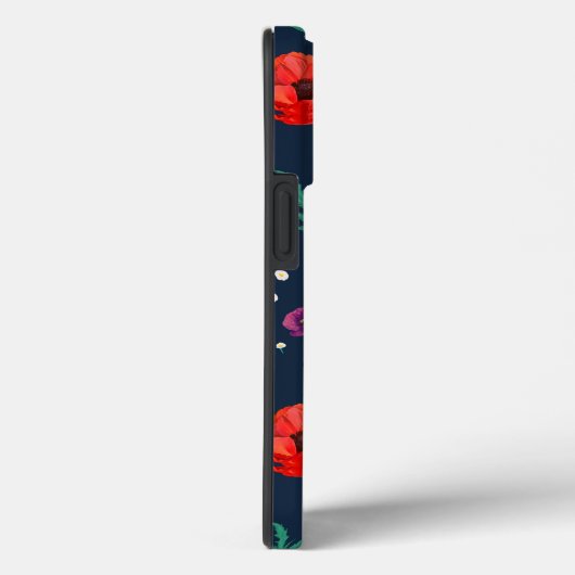 Red Poppy Floral Design Hoesje-Mate iPhone Case (Achterkant / Rechts)
