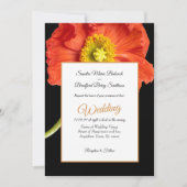 Red Poppy Floral Elegant Modern Custom Wedding (Voorkant)