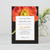 Red Poppy Floral Elegant Modern Custom Wedding (Staand voorkant)