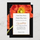 Red Poppy Floral Elegant Modern Custom Wedding (Voorkant / Achterkant)