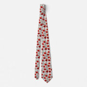 Red Poppy Floral Pattern Stropdas (Achterkant)