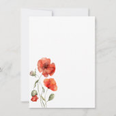 Red Poppy Floral Specialized Name Stationery Notitiekaartje (Achterkant)
