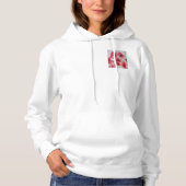 Red Poppy floral Waterverf Art Flower Pattern Hoodie (Voorkant)