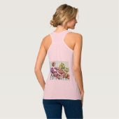 Red Poppy floral Waterverf Art Flower Pattern Tanktop (Volledige Achterkant)