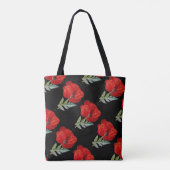 Red Poppy Flower All-Over-Print Canvas tas (Achterkant)