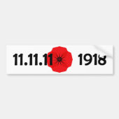 Red Poppy Flower Herdenking Design Bumpersticker (Voorkant)