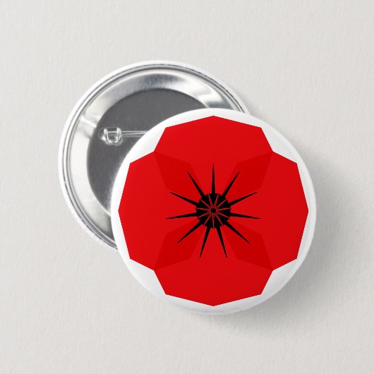 Red Poppy Flower Herdenking Design Ronde Button 5,7 Cm (Voorkant /achterkant)