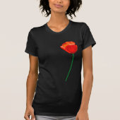 Red Poppy Flower Illustration T-shirt (Voorkant)