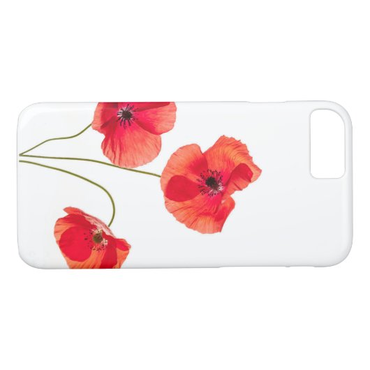 Red Poppy Flower Iphone 7 Hoesje (Achterkant (Horizontaal))