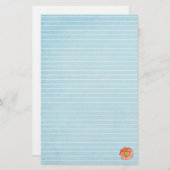 Red Poppy Flower Letter Schrijven Lined Briefpapier (Voorkant / Achterkant)