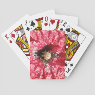 Red Poppy Flower Macro-afspeelkaarten Pokerkaarten