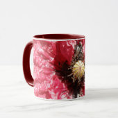  Red Poppy Flower Macro Coffee Mok (Voorkant links)