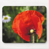 Red Poppy Flower Mousepad Muismat (Voorkant)