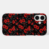 Red Poppy Flower Pattern Case-Mate iPhone Case (Achterkant (horizontaal))