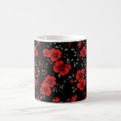 Red Poppy Flower Pattern Koffiemok (Center)