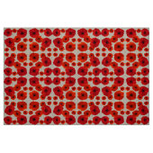 Red Poppy Flower Pattern Stof (Fat Quarter)