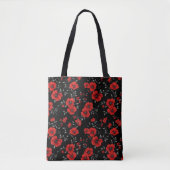 Red Poppy Flower Pattern Tote Bag (Voorkant)