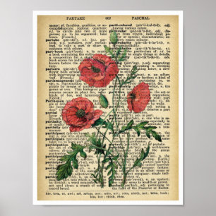 Red Poppy Flowers Art print Poster  pagina