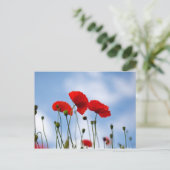 Red Poppy Flowers Briefkaart (Staand voorkant)
