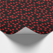 Red Poppy Flowers Custom Pattern Cadeaupapier (Hoek)