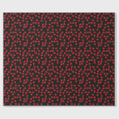 Red Poppy Flowers Custom Pattern Cadeaupapier (Vlak)