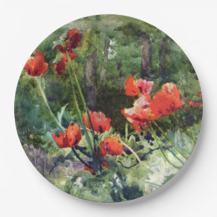 Red Poppy Flowers (door Mildred Anne Butler) Papieren Bordje