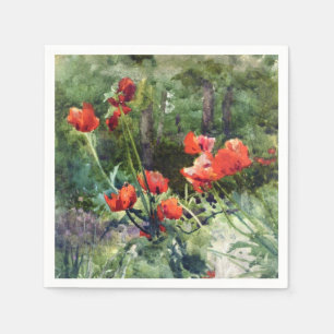 Red Poppy Flowers (door Mildred Anne Butler) Servet