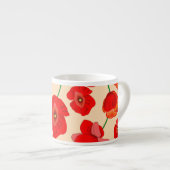 Red Poppy Flowers Espresso Kop (Voorkant rechts)