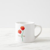 Red Poppy Flowers gepersonaliseerd Espresso Kop (Rechts)