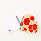 Red Poppy Flowers gepersonaliseerd Notitieboek (Binnen)