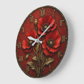 Red Poppy Flowers Grote Klok (Hoek)