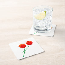 Red Poppy Flowers Heart