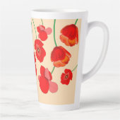 Red Poppy Flowers Latte Mok (Rechts)