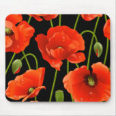 Red Poppy Flowers Muismat (Voorkant)