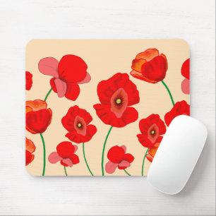 Red Poppy Flowers Muismat