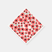 Red Poppy Flowers Paper Napkins Servet (Hoek)